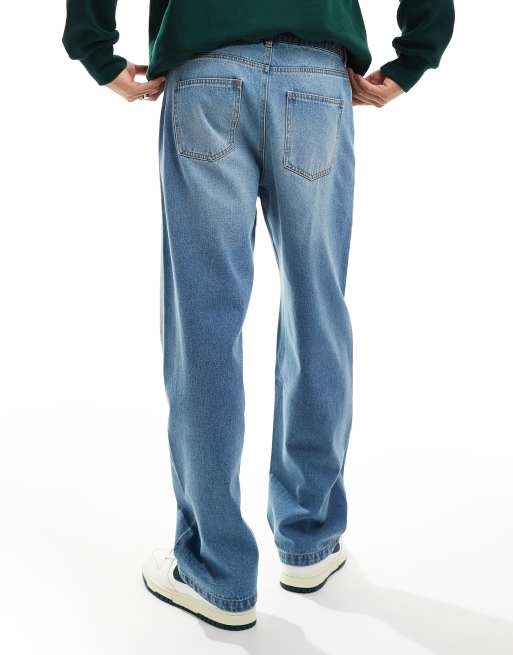ADPT – Weit geschnittene Jeans in hellblauer Waschung , 2 von 5