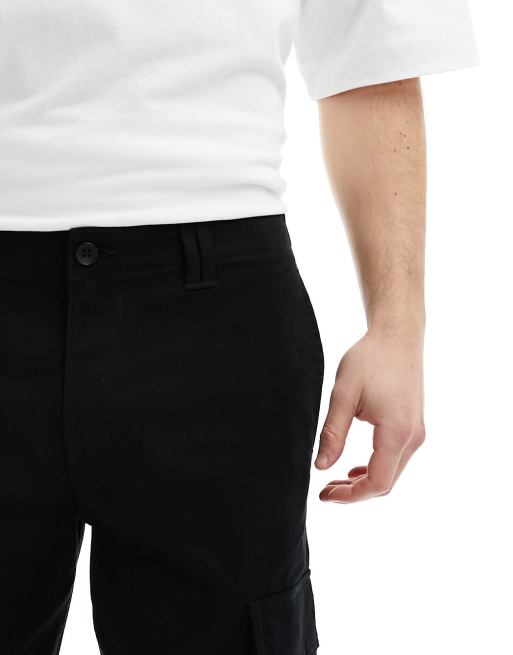 ADPT wide fit cargo pants in black ASOS