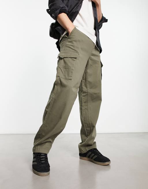 ADPT wide fit cargo pants in khaki