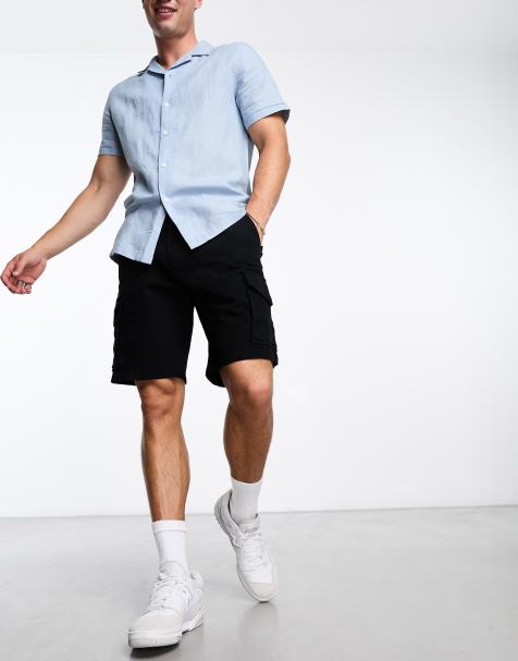 ADPT wide fit cargo short in black - view 1