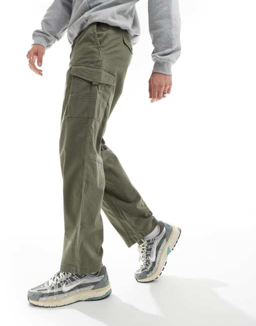 Wide Straight Leg Cargo Trousers