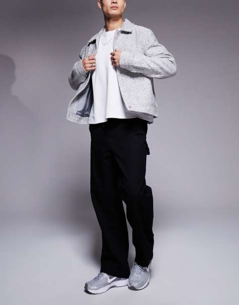 ADPT wide fit carpenter twill trouser in black - view 1