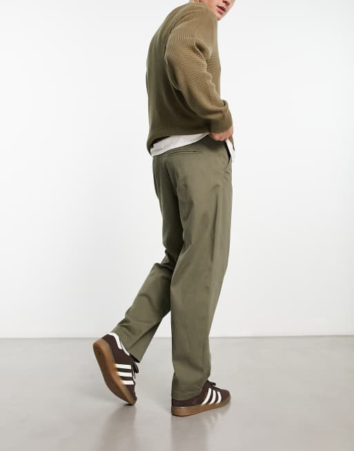 ADPT wide fit chino in khaki