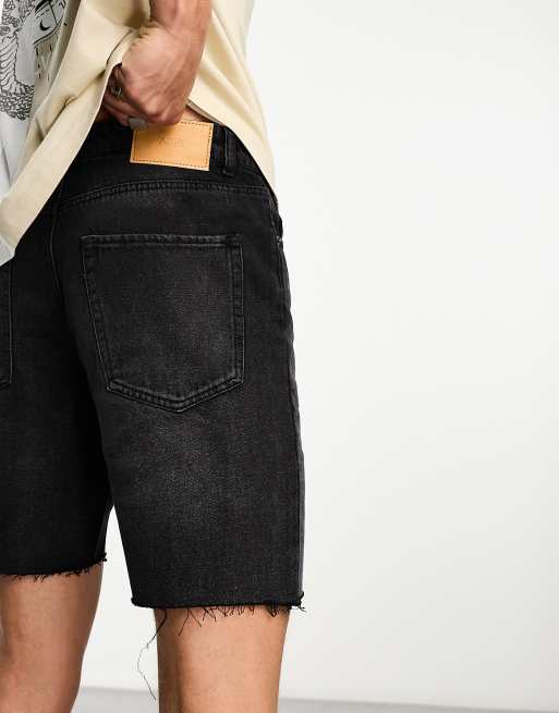 Adpt Wide Fit Cut Off Denim Shorts