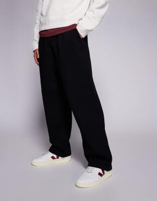 ADPT ADPT wide fit joggers in black