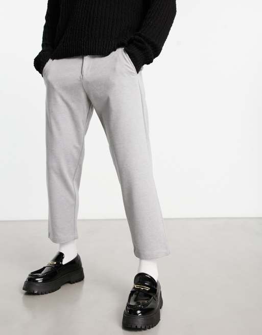 Light grey cropped sale trousers