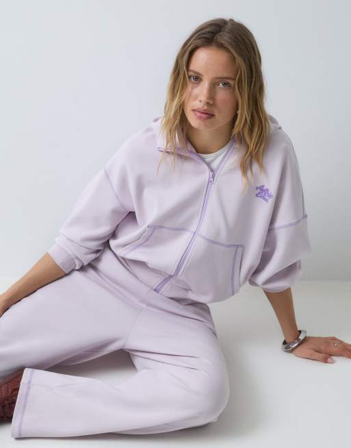 Aelfric Eden cloud zip up hoodie and jogger set in lilac, 3 of 5