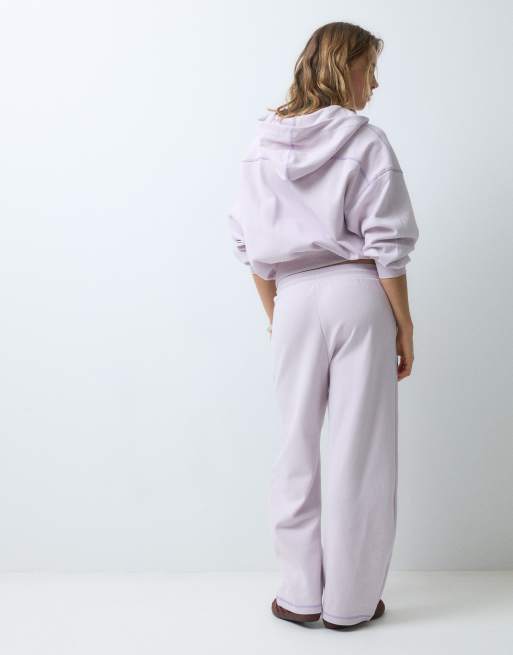 Aelfric Eden cloud zip up hoodie and jogger set in lilac, 4 of 5