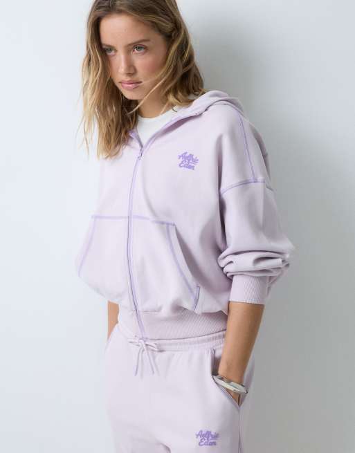 Aelfric Eden cloud zip up hoodie and jogger set in lilac, 5 of 5