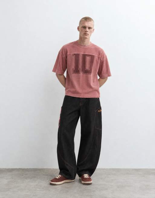 Aelfric Eden plaid pocket baggy jeans in black, 7 of 10