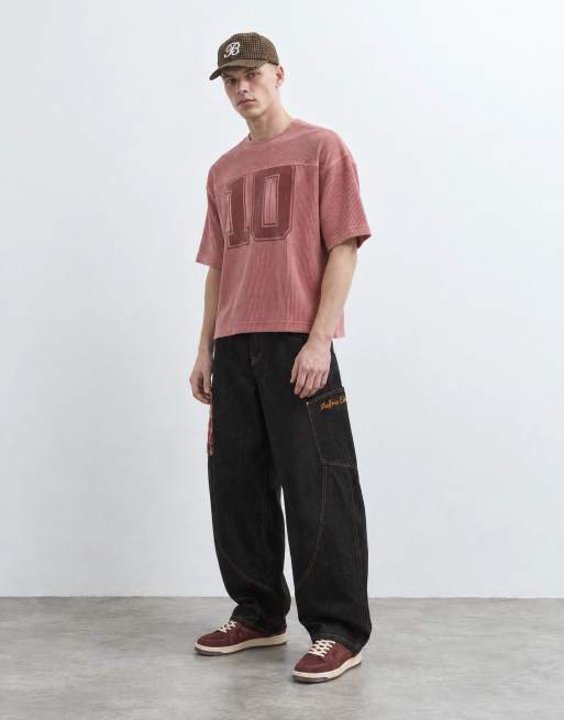 Aelfric Eden plaid pocket baggy jeans in black, 8 of 10