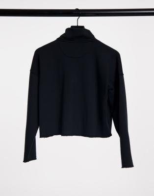 cropped quarter zip sweatshirt