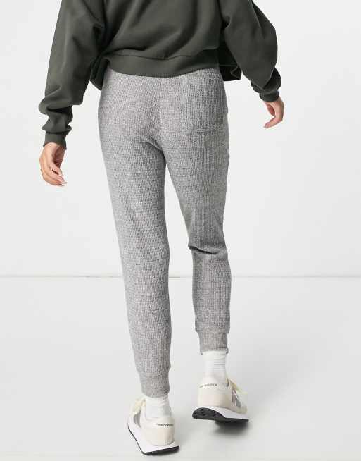 Aerie - Joggingbroek van wafelstof in donkergrijs, 2 van 4