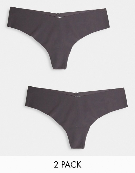 Aerie no show 2 pack thong in grey