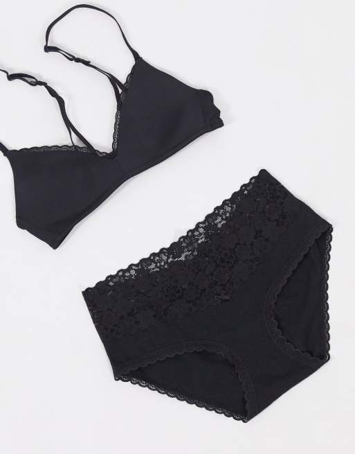 Aerie – Svart set med bygellös behå och trosa, 2 av 2