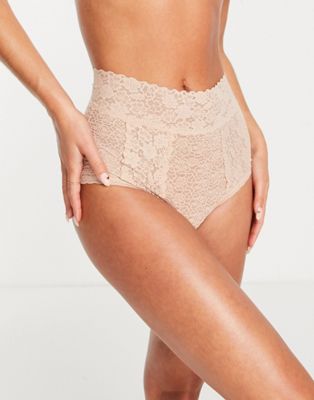 Aerie vintage high waisted lace brief in beige