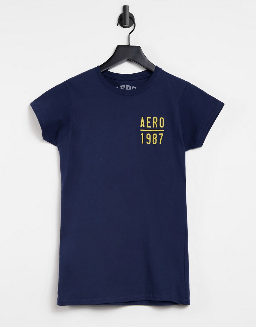 Aeropostale – 1987 – Marinblå t-shirt med logga