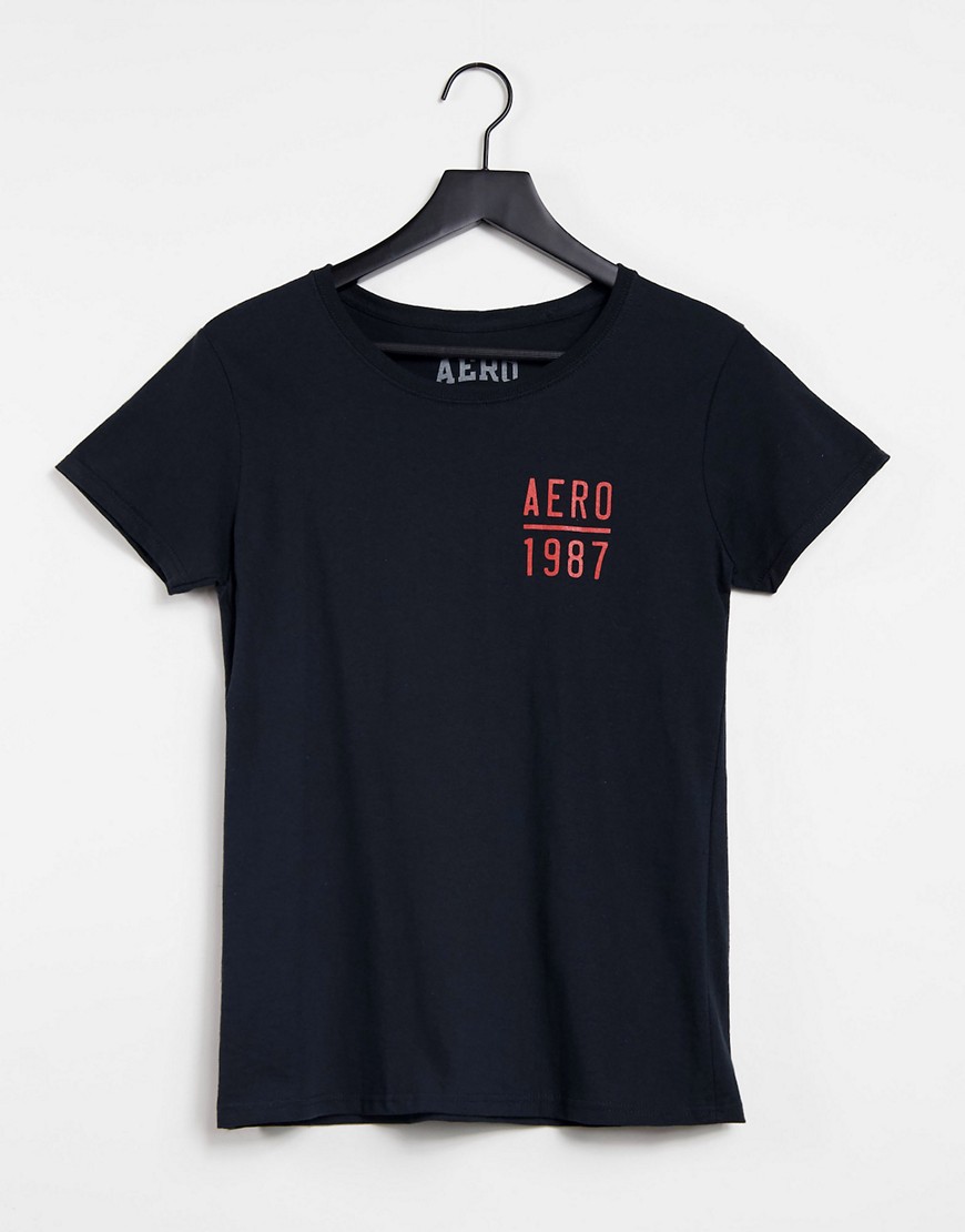 Aeropostale – 1987 – Svart t-shirt med logga