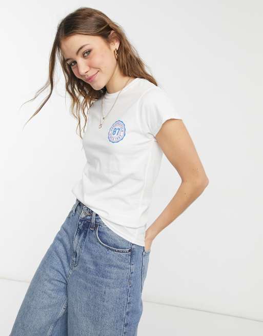 Aeropostale 87 logo tee in white | ASOS