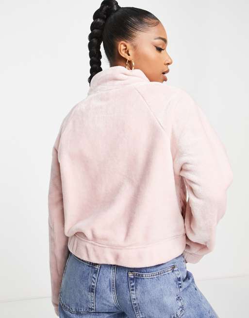 Aeropostale Aero 1/4 zip fluffy fleece in pink, 3 of 4