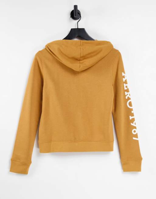 Aeropostale aero 1987 NY hoodie co ord in spruce yellow