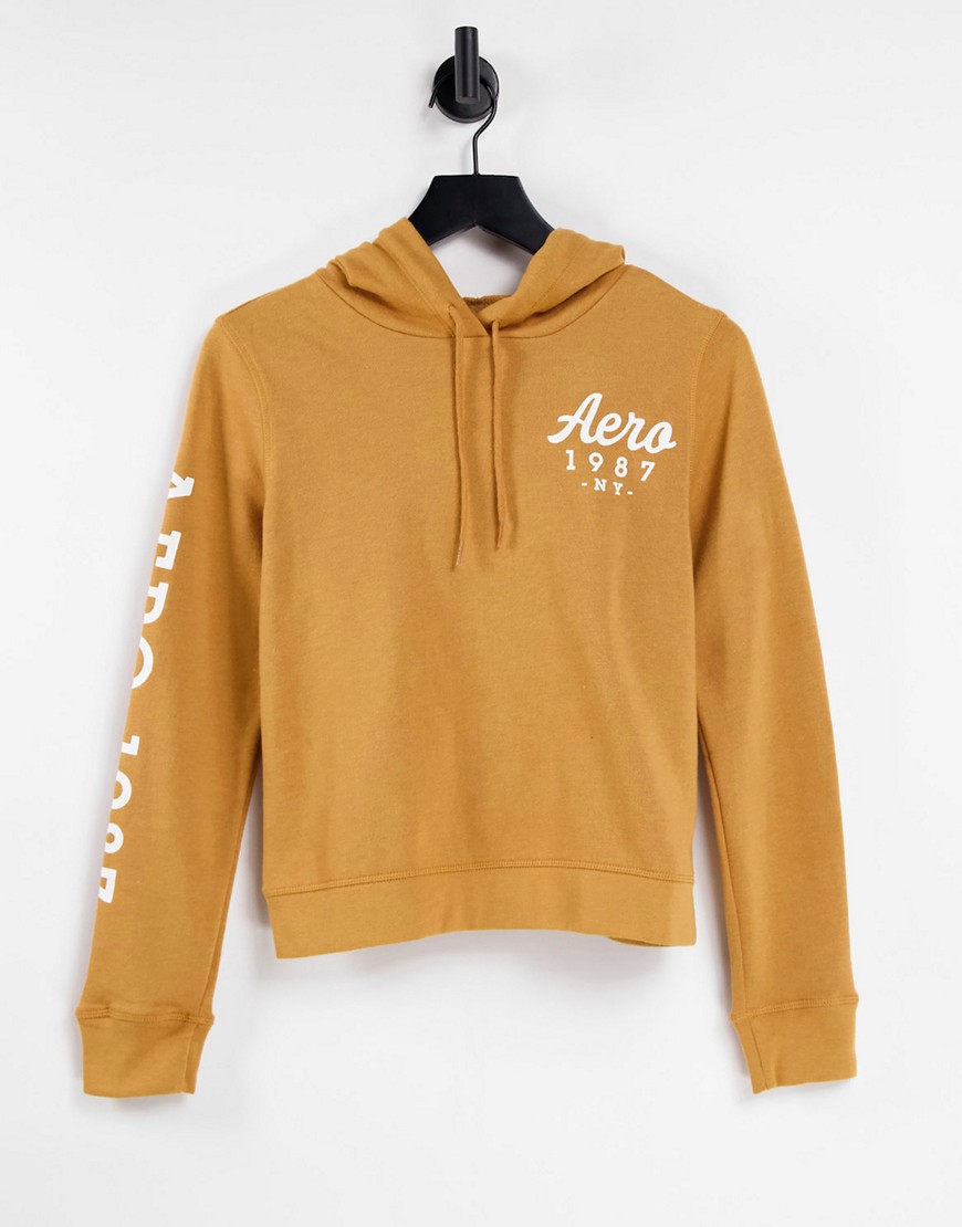 Aéropostale Aero 1987 Ny Hoodie In Spruce Yellow - Part Of A Set