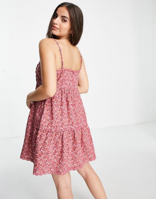 aeropostale pink dress Floral Sweetheart Open-Back Maxi Dress