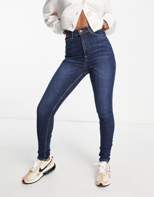 Aeropostale high rise skinny jeans in dark blue | ASOS