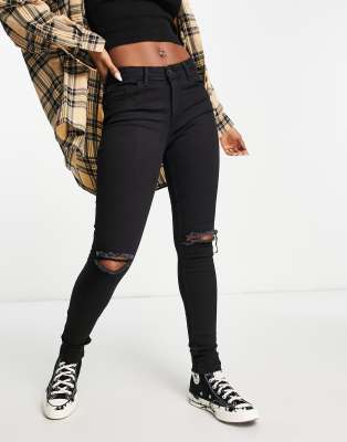 aeropostale black ripped jeans