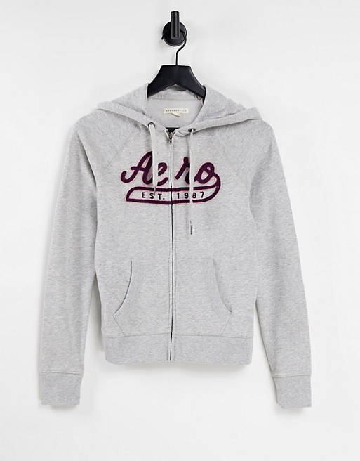Aeropostale hoodie co-ord in light heather grey | ASOS