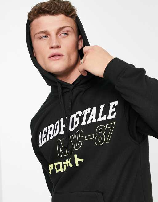 Black aeropostale online hoodie