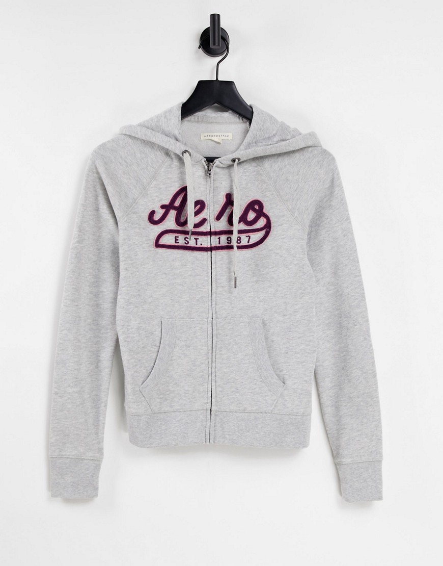 Aeropostale hoodie in light heather gray - part of a set-Grey