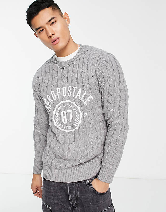 Aeropostale - knitted jumper in grey