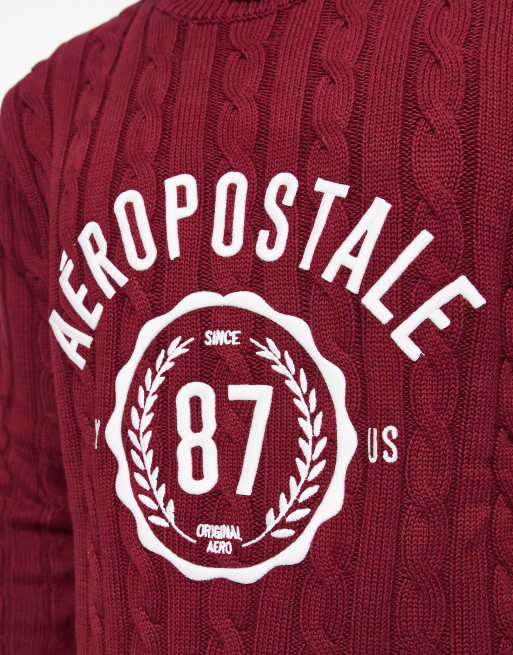 Aeropostale knitted sweater in red