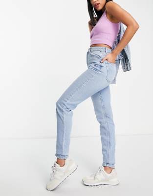 Aeropostale - Mom-Jeans in Hellblau