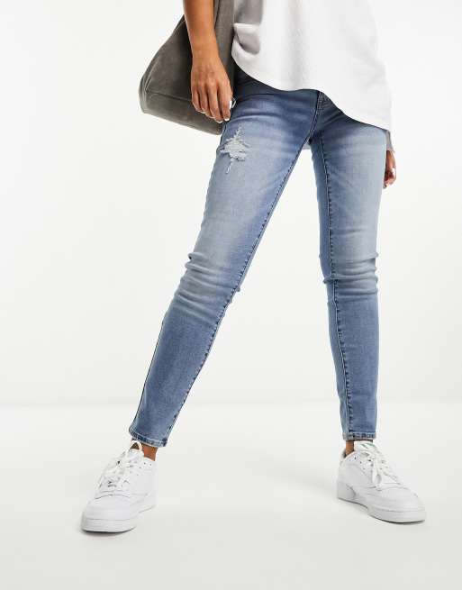 Aeropostale – Niebieskie obcisłe jeansy z podwyższonym stanem, 5 z 5