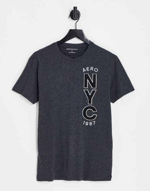 Aeropostale nyc logo t-shirt in grey