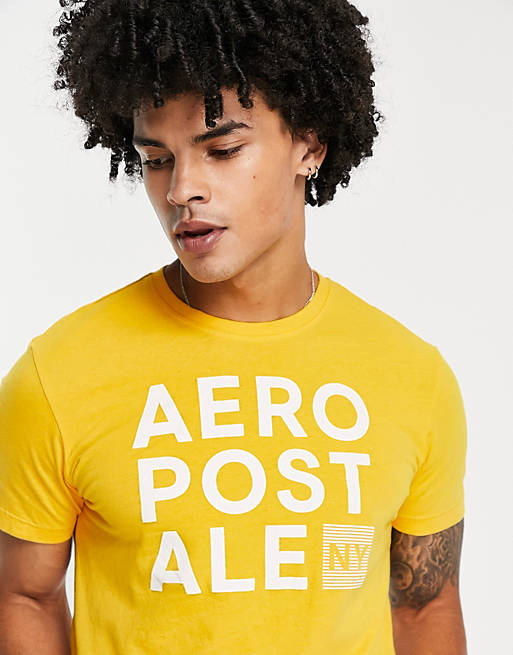Aeropostale printed t-shirt in orange