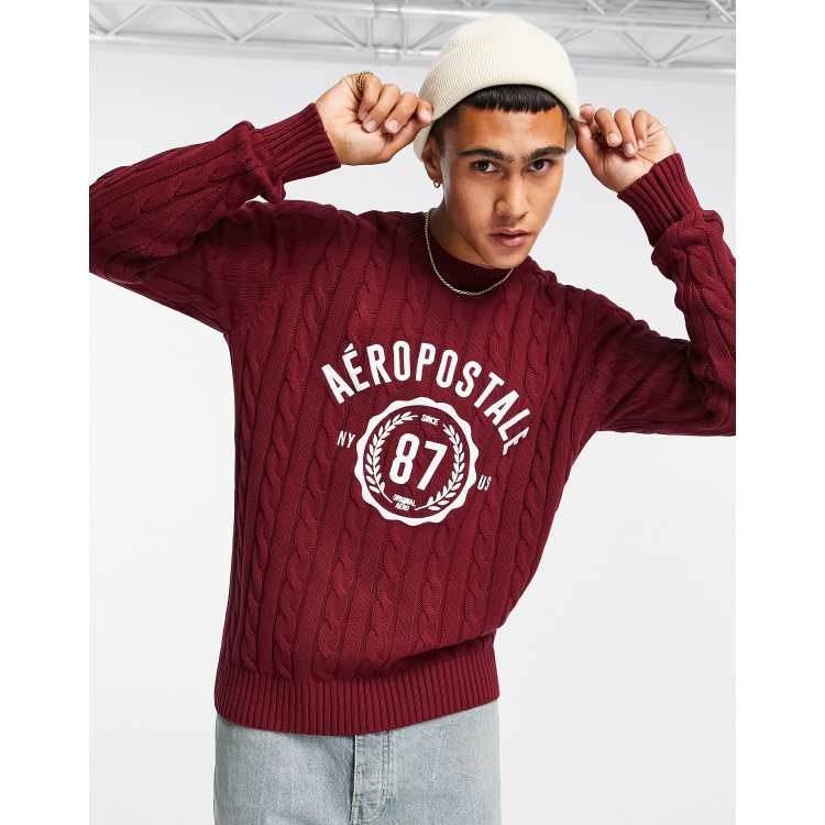 Aeropostale – Pullover in Rot mit Logo auf der Vorderseite | ASOS