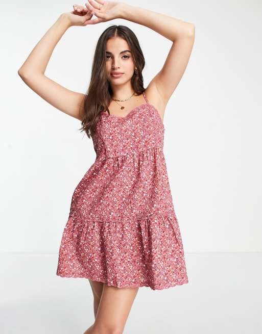 Aeropostale – Różowa sukienka w stylu babydoll, 3 z 4