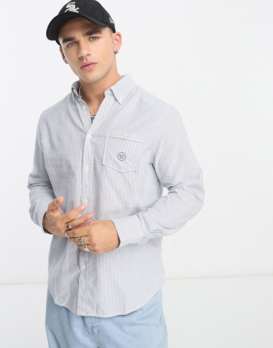 Aéropostale Stripe Shirt In Gray