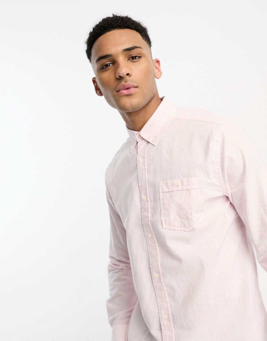 striped oxford shirt in pink