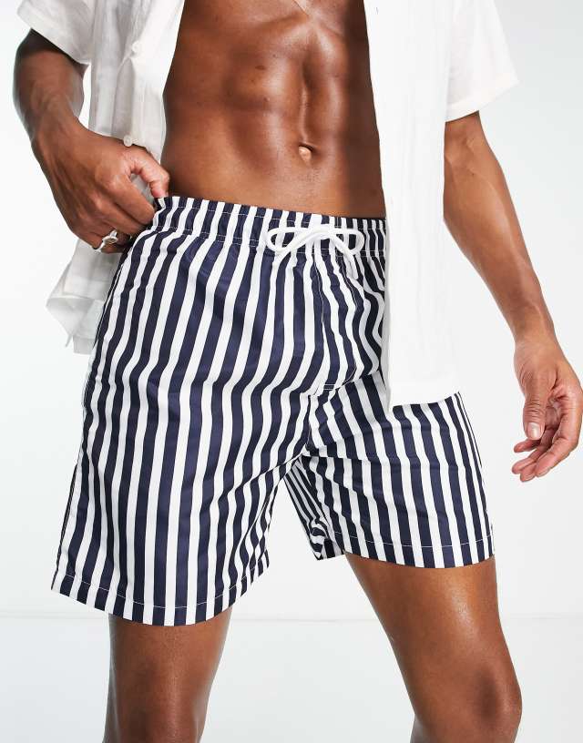 Aeropostale swim shorts in black stripes