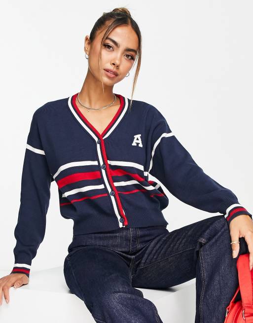 Aeropostale varsity cardigan in navy