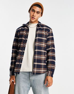 Aeropostle checked overshirt in red multi - ASOS Price Checker