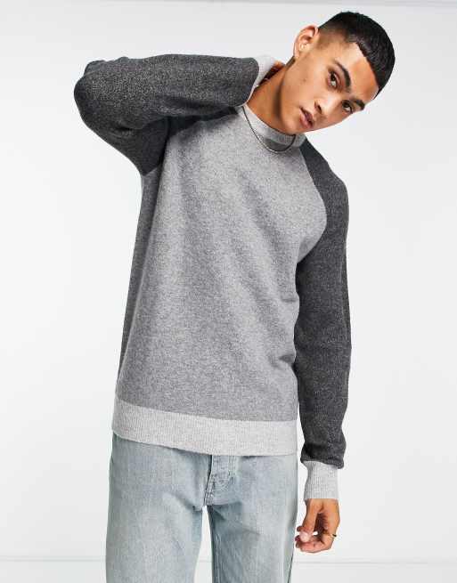 Aeropostle contrasting sleeve jumper in multi
