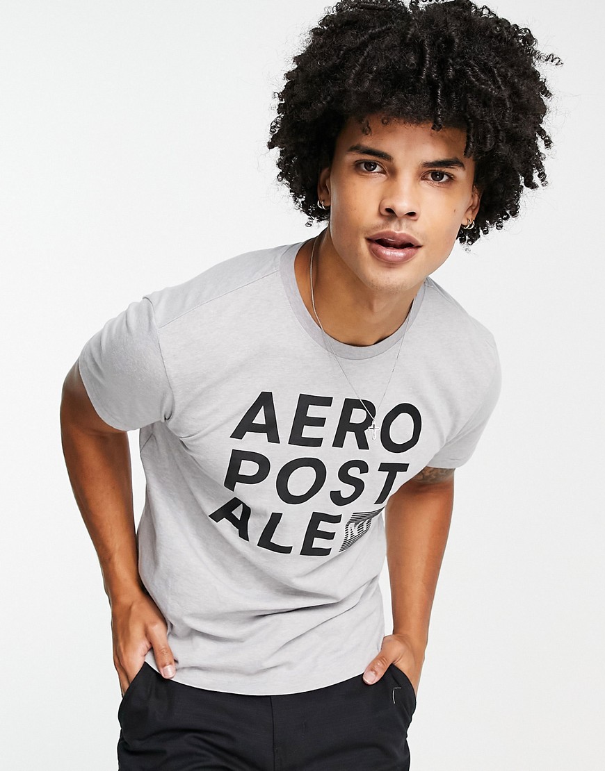 Aeropostle front logo t-shirt in grey