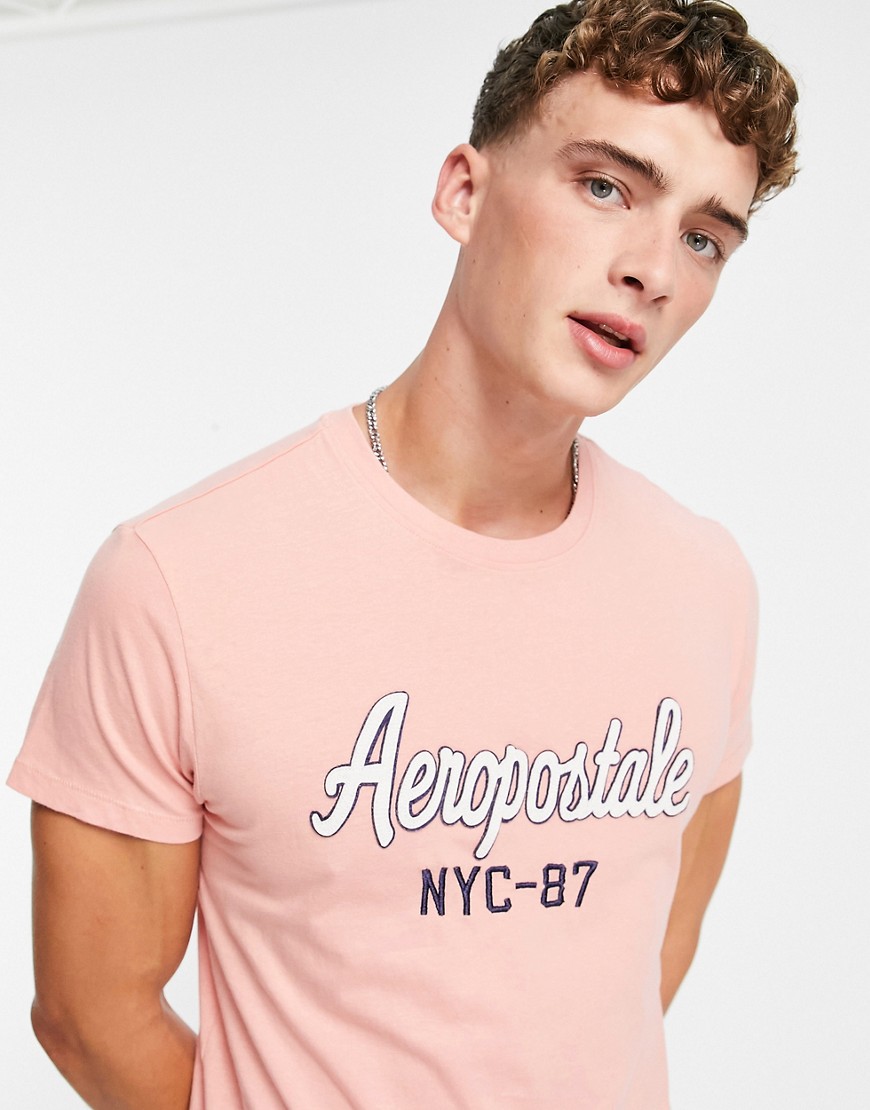 Aeropostle front logo t-shirt in pink