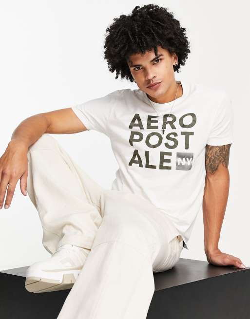 Aeropostle printed t-shirt in white
