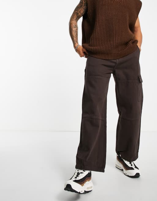 Afends – Richmond – Bruna arbetsjeans i avslappnad passform